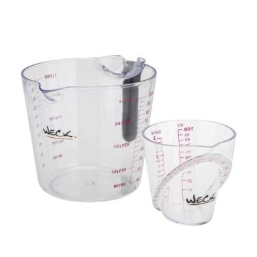 Imagem de Kit de Jarra e Copo Medidores Plástico Weck