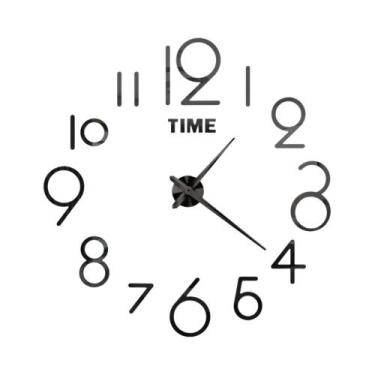 Imagem de Relógio de Parede Moderno 3D DIY - Quartzo, Acrílico e Espelho - Decor