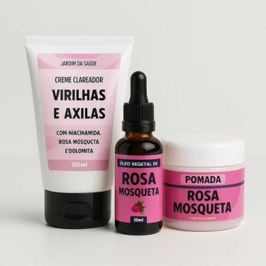 Imagem de Kit Creme Clareador ìntimo + óleo de Rosa Mosque e Pomada Rosa Mosquet