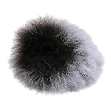 Imagem de BAIMOQI Abafador de vento peludo artificial macio para microfones Sony ZV1 VLOG Capa à prova de vento melhora a experiência de gravação, aproximadamente 5 x 5 cm, como mostra a imagem