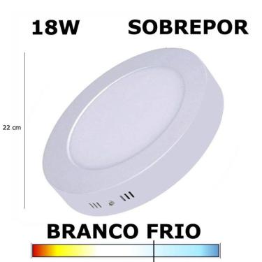 Imagem de Painel Plafon Led 18W 22Cm Sobrepor Redondo 5500K Evoled