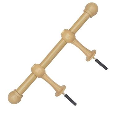 Imagem de Kit Varão 1,15 Metros 19mm Cortina Janela Suporte E Ponteira(MARFIM)