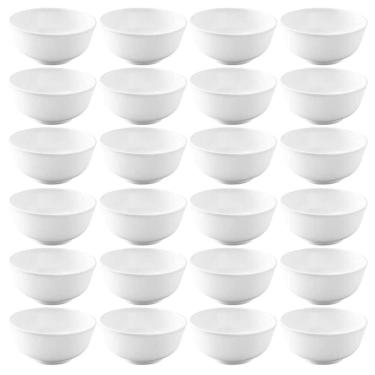 Imagem de 24 Bowls Melamina 150ml Branco Cumbuca Tigela Fruta Sobremes