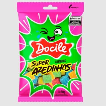 Imagem de Bala de Goma Super Azedinhos Cubinhos 80g - Docile