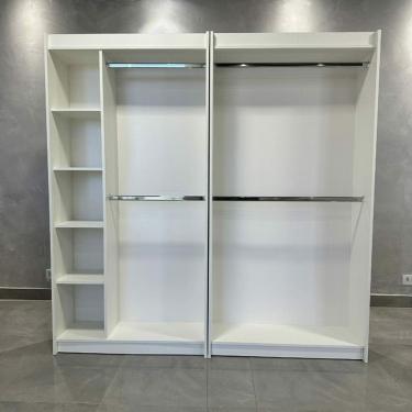 Imagem de Kit Expositor Roupas Multiuso E Arara Nicho Lateral Branco 185X184X32Cm - Deep