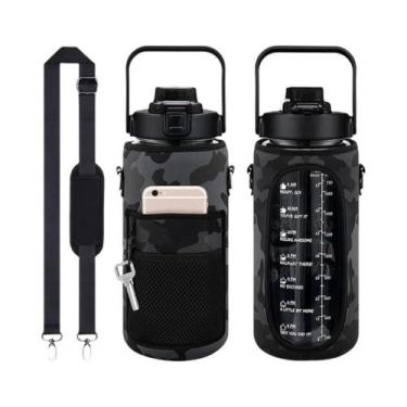 Imagem de Capa para Garrafa de Água Esportiva com Suporte para Celular - Grande 