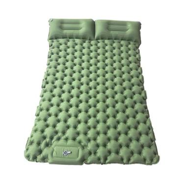 Imagem de Colchão de Ar Inflável Duplo com Travesseiro e Almofada - Dobrável e à