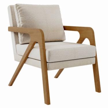 Imagem de Poltrona Decorativa Sala de Estar Escritório Recepção Mona