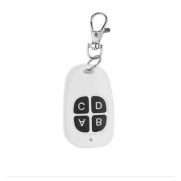 Imagem de Controle Remoto Universal de 4 Botões com Clipe, Colorido clonagem controle remoto, controlador de cópia elétrica, Chaveiro Portátil, Disponível em Azul, Amarelo, Vermelho, Preto, Branco. (Branco)