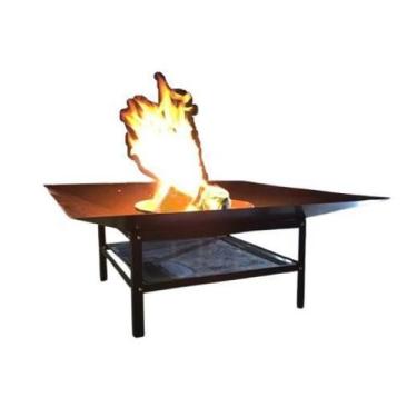 Imagem de Lareira 100Cm Para Jardim Fogueira Externa Portatil A Lenha - Lazer E 