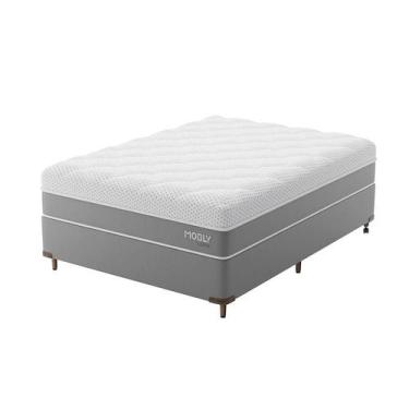 Imagem de Cama Box Casal com Colchão Sublime Espuma Viscoelástica (32x138x188) C