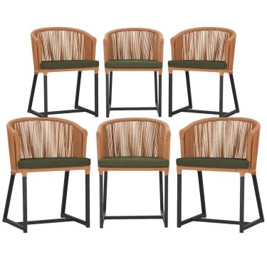 Imagem de 6 Cadeiras de Jantar Área Noronha em Alumínio