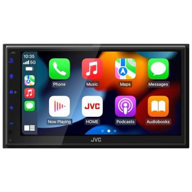 Imagem de JVC KW-M690BW Tela sensível ao toque capacitiva estéreo automotivo de 6,8 polegadas – Apple CarPlay sem fio e Android Auto, Bluetooth, espelhamento USB, equalizador de 13 bandas