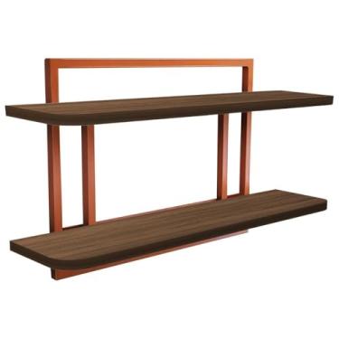 Imagem de Prateleira Decorativa 60x15 Sala Escritório Quarto Zafra - cobre/villandry