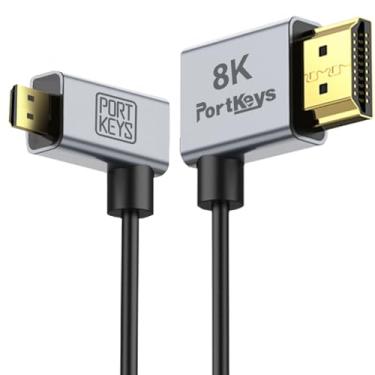 Imagem de Portkeys Cabo HDMI ultrafino 8K de 2,5 mm de diâmetro, um cabo fino e macio de 48 Gbps HDMI 2.1 de alta velocidade 8K a 60Hz, 4K a 120Hz para monitor, PS5, Xbox, PC, HDTV (A a D, 1 m + 30 cm)