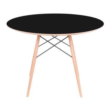 Imagem de Mesa Eames Eiffel Redonda 100cm - Preta