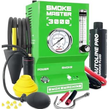 Imagem de Autoline Pro Modelo Atualizado 2025 - Máquina de Fumaça Alta Vazão com Fluido Premium - Detector de Vazamento EVAP com Compressor Integrado - Modelo 3000 - Verde