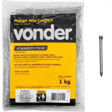 Imagem de Prego sem Cabeça 12 x 12" Polido 1 Kg Vonder