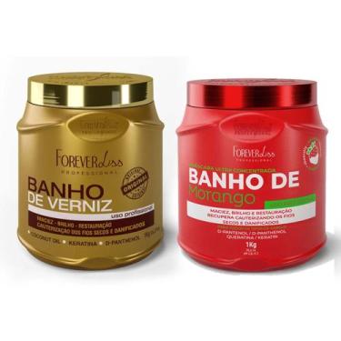 Imagem de Kit Masc Banho de verniz e Banho de Morango Forever Liss 1kg - Forever