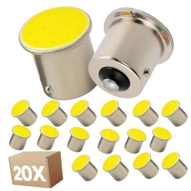 Imagem de Kit 20 Lâmpada LED 1 Polo P21W Cob Branca Revenda Atacado - Kobo
