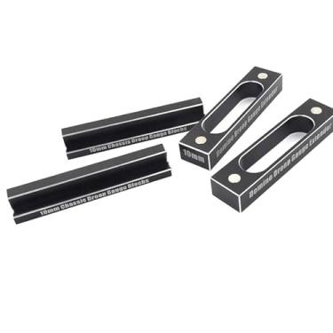 Imagem de YIJU 4x Medidor de inclinação do chassi RC, régua de altura RC profissional resistente com marcações, ferramenta de ajuste de chassi para carros de drift