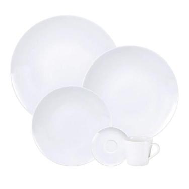 Imagem de Aparelho Jogo De Jantar Pratos Kit 20 Peças Porcelana Completo Leonora