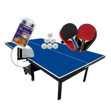 Imagem de MESA PING PONG MDF 18mm 1084 KLOPF + 2 Kits c/ Estojo + Rede 5034