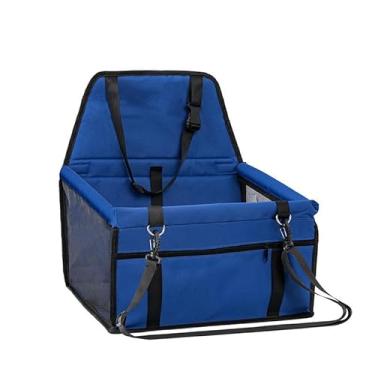 Imagem de Assento Cadeirinha Pet Para Carros Viajar Transporte Cachorro e Gatos-Raças Pequeno Porte até 10kg(Azul Sem Desenho)