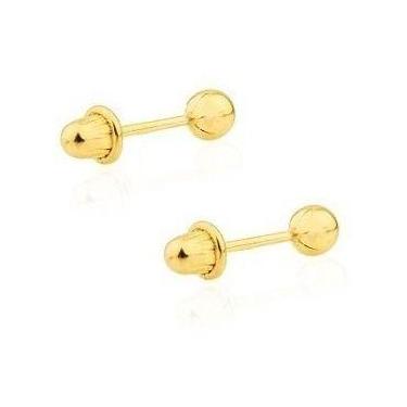 Imagem de Brinco De Ouro 18k Infantil - 2o Furo - Bebe - Recem Nascido - RD Maga