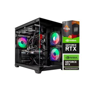 Imagem de PC Gamer Ryzen 7 5700X, RTX 5060 8GB, 16GB RAM, SSD NVMe 500GB, Water Cooler 240MM RGB, Fonte 700W 80 Plus, Gabinete Gamer RGB