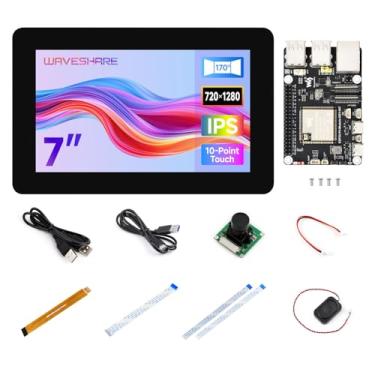 Imagem de Waveshare Placa de desenvolvimento de alto desempenho ESP32-P4, ESP32-P4 e ESP32-C6, suporta Wi-Fi 6 e Bluetooth 5/BLE, vem com LCD DSI de 7 polegadas, câmera RPi (B) e acessórios (11 itens)