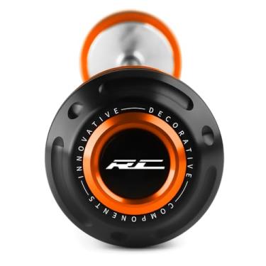 Imagem de GOXMOTO Motocicleta Eixo Dianteiro Garfo Roda Proteção contra Queda CNC Compatível com RC390 2022 2023 2024 RC 390 390RC Acessórios (Laranja)