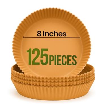 Imagem de AAFEEN Air Fryer Liners 125 peças - 20 cm redondos Air Fryer Liners