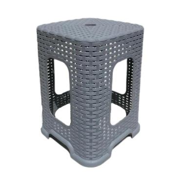 Imagem de 4 Banquetas Resistente, Cozinha, Áreas plastica CINZA ou PRETA(CINZA)