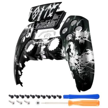 Imagem de eXtremeRate Capa Frontal Superior Darkness Falls Com Touchpad Compatível Controle Ps5 Bdm-010 020 030 040 050, De Personalizada Para Substituição Faça Você Mesmo
