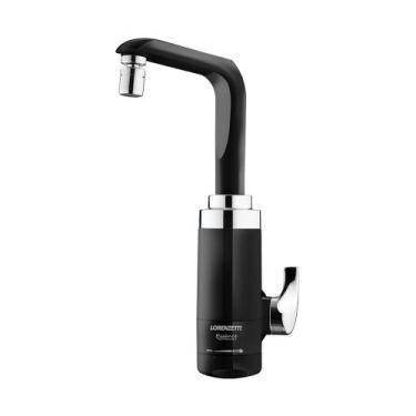 Imagem de Torneira Elétrica Lorenzetti Essence de Parede Preta/Cromada 220V
