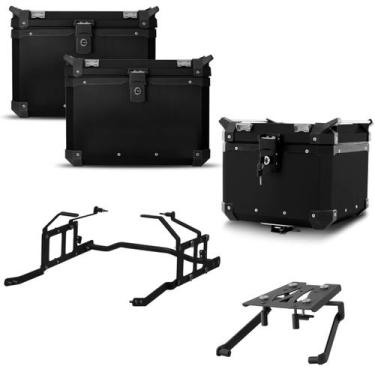 Imagem de Kit Baú Completo Super Adventure Dl 650 V-strom 2020, Alumínio preto, 