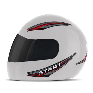 Imagem de Capacete Fechado Moto Mixs Start Viseira Fumê Masculino Feminino Segur