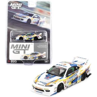 Imagem de Diecast Model Car Compatible with Mini GT 1:64 Nissan Silvia (S15) LB-Super Silhouette #555 2023 Formula Drift Japan Limited Edition MGT00895