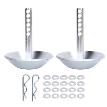 Imagem de Sapatos de arado de neve altura de metal pés de derrapagem ajustável com pinos arruelas fixadas para polaris ATV Utv rzr Ranger Ace Sportsman Models