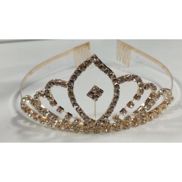 Imagem de Coroa Infantil Realeza Super Luxo Pétalas Com Strass - COROAS, Prata