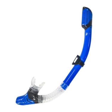 Imagem de simhoa Snorkel seco para mergulho com válvula de purga de substituição Snorkel prático para treinamento de natação Snorkels para mergulho livre para esportes, Azul