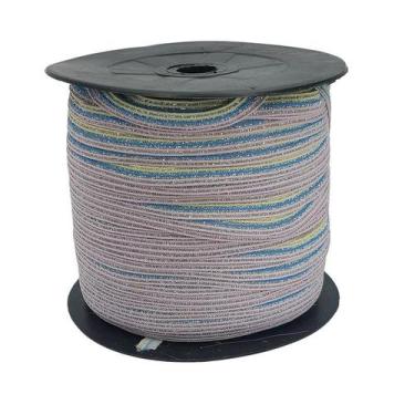 Imagem de Elástico Lurex Chato 7mm Encadernação Várias Cores ElasticoComum Rosa 