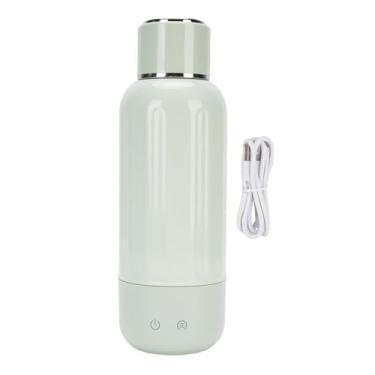 Imagem de Asixxsix Chaleira Elétrica de Viagem, 500 Ml Sem Fio Recarregável Pequeno Kettle Kettle Aquecedor de Caldeira Com 5 Chaletas Portáteis de Mini café para Acampamento (Verde)