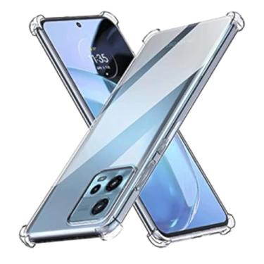 Imagem de Capa Capinha Com Bordas Anti Impacto Para Moto G72 Tela de 6,55 Polegadas (Bluepink)