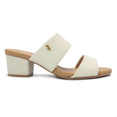 Imagem de Tamanco Usaflex Feminino Salto Bloco Tresse Ae3201