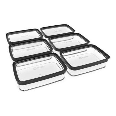 Imagem de Kit Conjunto 06 Potes Herméticos Para Mantimentos Acrílico - Helsim, P