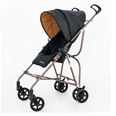 Imagem de Carrinho de Bebê Passeio Galzerano Capri de 6 Meses até 15kg Preto e Caramelo