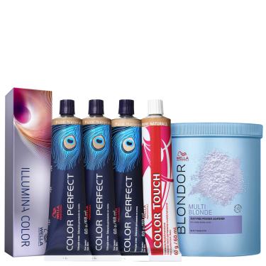 Imagem de Kit Wella Professionals Color Perfect + Illumina Color + Color Touch + Blondor (6 Produtos)