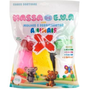 Imagem de Massa de Eva, Make+, Criativa, Animais, com Molde, 60 g